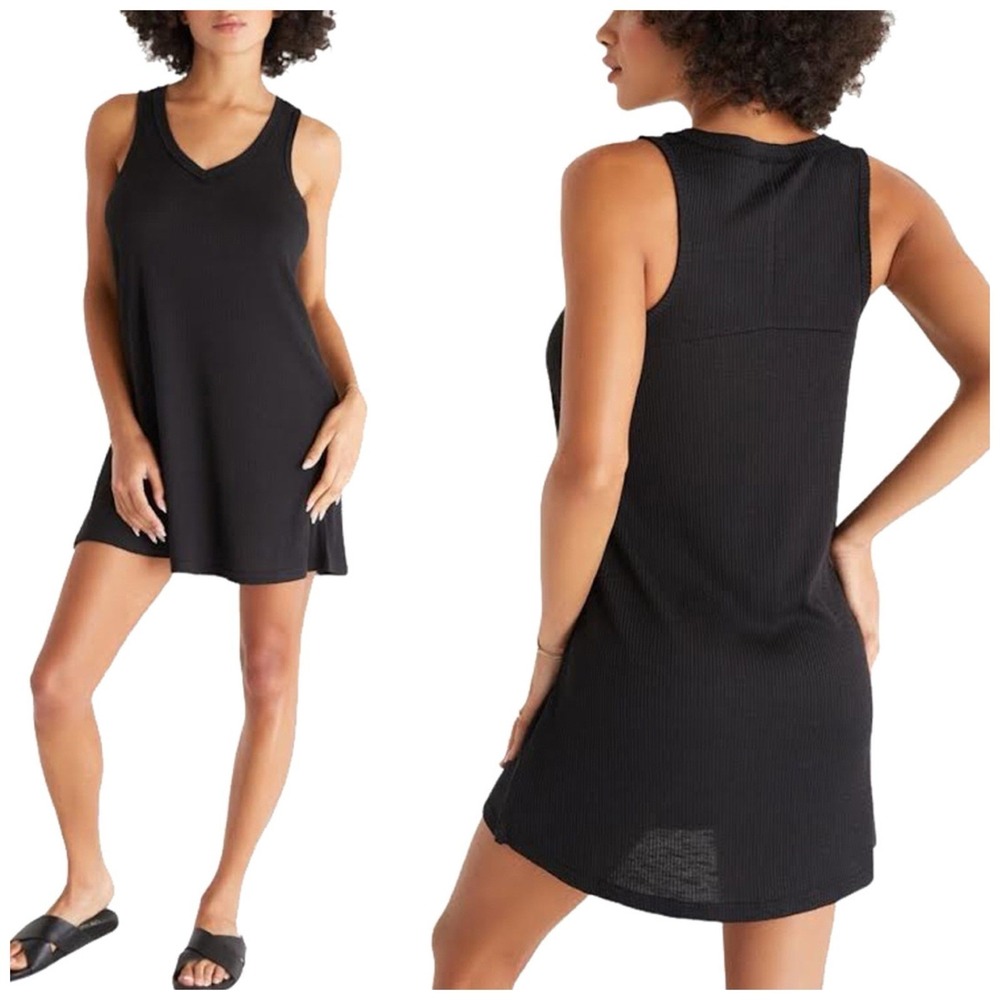 Z Supply‎ Vagabond Ribbed Stretch Pullover Tank Top Shirt Dress M Minimalist